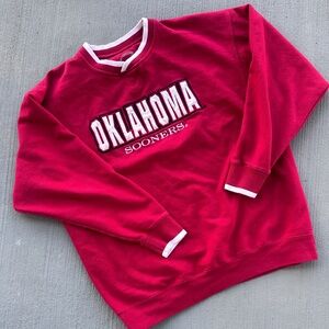 Oklahoma Sooners Men's Red Crewneck Sweater